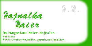 hajnalka maier business card